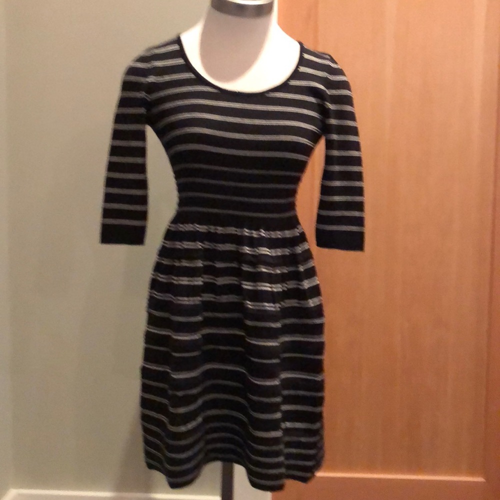 Anthropologie Sweater Dress Black XXS Petite